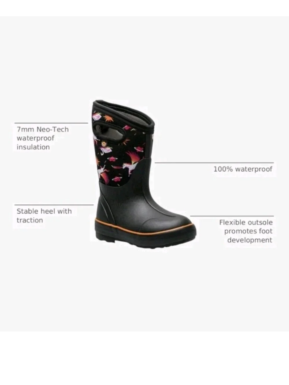 BOGS Classic II Winter Boot Space Pegasus NWT Kids 7 M